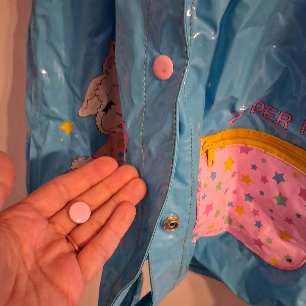 Baby Lamb Chop Shari Lewis Girls Raincoat Rain Jacket‎ 6 HTF Fair